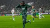 Pape Sarr celebrates Tottenham’s first goal (Denes Erdos/AP)