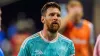 Inter Miami forward Lionel Messi (10) walks off the field after stoppage time in the second half of an MLS soccer match agai