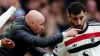 Bruno Fernandes (second right) apologised to Erik ten Hag (second left) (Mike Egerton/PA)