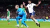 Republic of Ireland goalkeeper Caoimhin Kelleher (left) claims the ball from England’s Jude Bellingham (John Walton/PA)