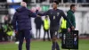 England’s Jude Bellingham greets interim manager Lee Carsley as he is substituted off during the UEFA Nations League Group B