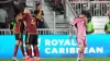 Atlanta United players celebrate as Lionel Messi leaves the pitch (Rebecca Blackwell/AP)