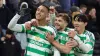 Celtic sub Adam Idah (left) scored twice at Tynecastle (Steve Welsh/PA)