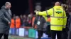 Ange Postecoglou in conversation with Tottenham fans at Bournemouth (Adam Davy/PA)