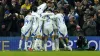 Leeds celebrate Joe Rodon’s opener (Danny Lawson/PA).