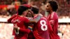 Manchester United’s Marcus Rashford celebrates scoring the opening goal (Martin Rickett/PA)