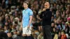 Pep Guardiola (right) has denied there are issues between him and Kevin De Bruyne (left) (Martin Rickett/PA)