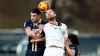 Port Vale’s Connor Hall battles for the ball against Bromley’s Michael Cheek (Rhianna Chadwick/PA)