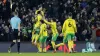 Amankwah Forson celebrates scoring for Norwich (Nigel French/PA)