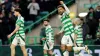 Auston Trusty, centre right, celebrated scoring his first Celtic goal (Robert Perry/PA)