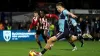 Aaron Morley scores the winner from the spot (Rhianna Chadwick/PA)