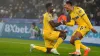 Marc Guehi, left, scored Crystal Palace’s second (Mike Egerton/PA)