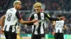 Anthony Gordon (right) celebrates after putting the Magpies ahead from the penalty spot (Owen Humphreys/PA)